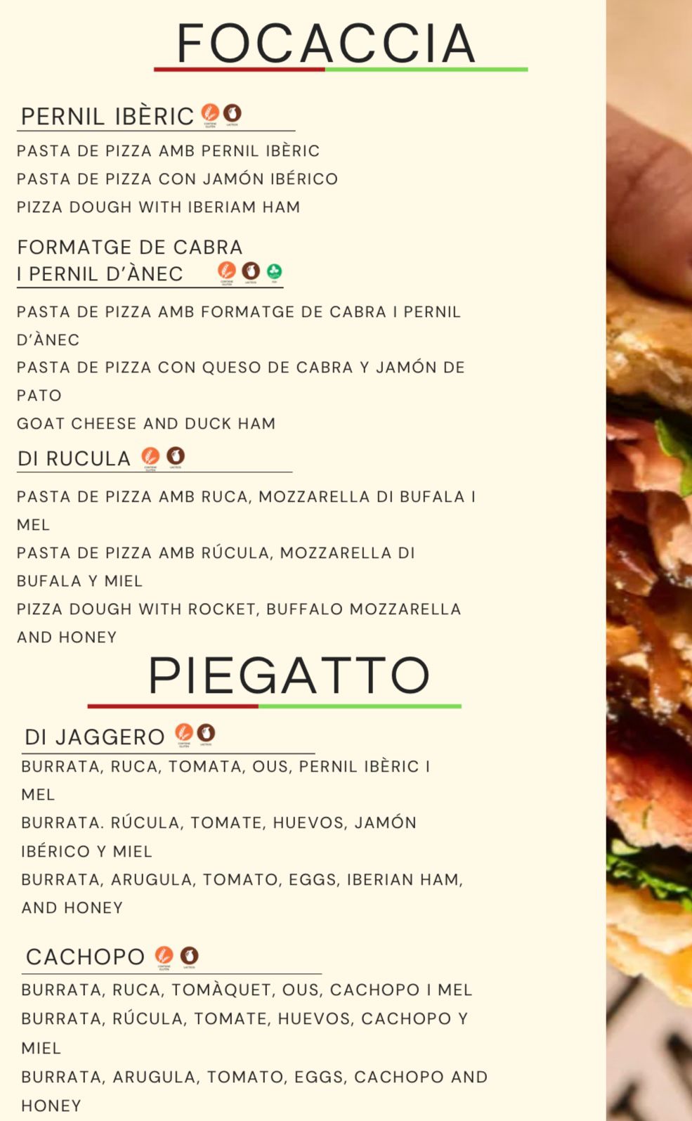 Focaccia i Piegatto